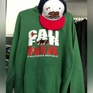 California Republic hoodie and hat combo